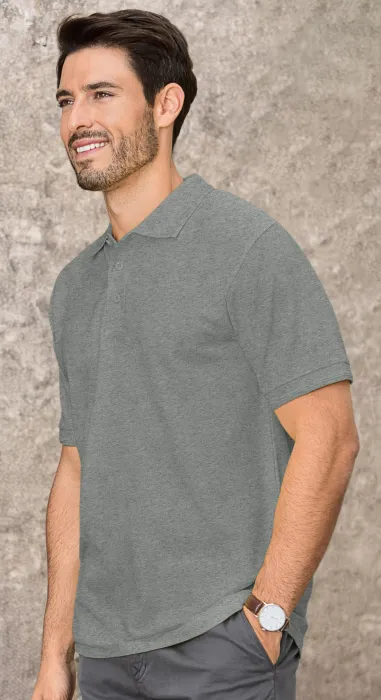 Lacná pánska voľná polokošeľa, tmavosivý melír