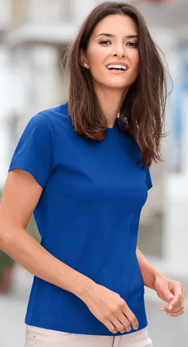 Lacné dámske tričko jednoduché, kráľovská modrá