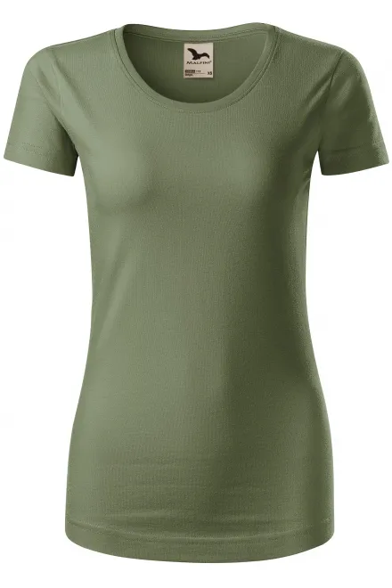 Dámske tričko, organická bavlna - khaki, XS