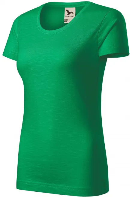 Dámske tričko, štruktúrovaná organická bavlna, trávová zelená