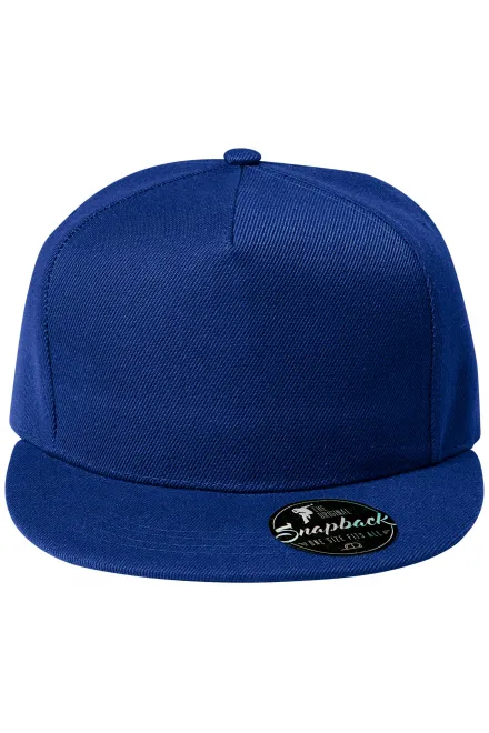 Lacná 5-panelová šiltovka s plochým šiltom - kráľovská modrá, nastaviteľná