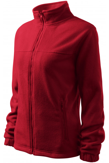 Lacná dámska bunda fleecová, marlboro červená, lacné dámske bundy
