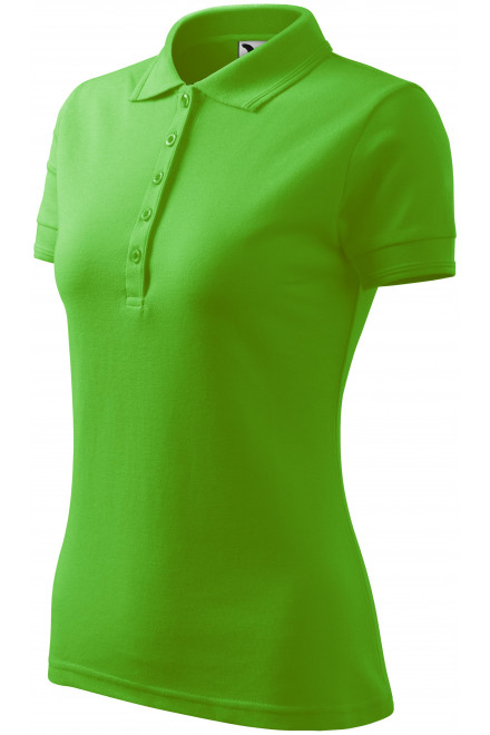 Lacná dámska elegantná polokošeľa, jablkovo zelená, lacné jednofarebné tričká