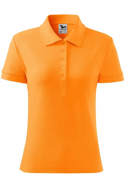 Lacná dámska polokošeľa jednoduchá - mandarínková oranžová, XS