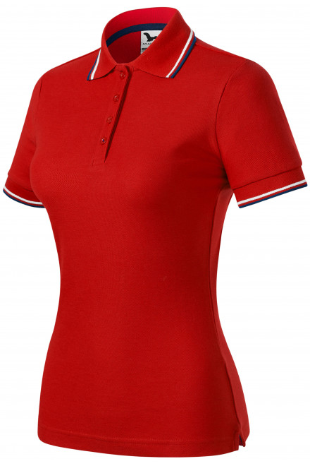 Lacná dámska polokošeľa klasická, červená, lacné jednofarebné tričká