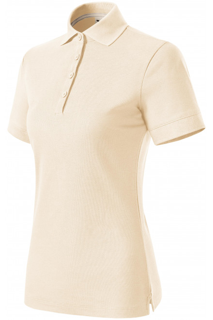 Lacná dámska polokošeľa z organickej bavlny, mandľová, lacné jednofarebné tričká