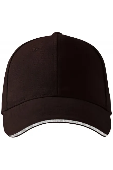 Lacná kontrastná šiltovka - kávová, nastaviteľná