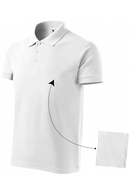 Lacná pánska elegantná polokošeľa, biela, lacné jednofarebné tričká