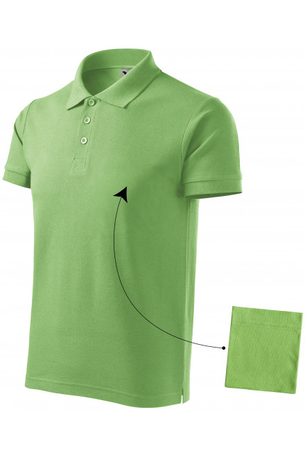 Lacná pánska elegantná polokošeľa, hráškovo zelená, lacné tričká bez potlače