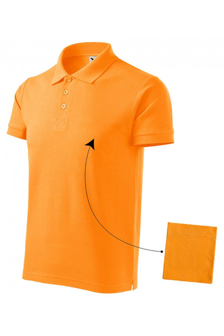 Lacná pánska elegantná polokošeľa, mandarínková oranžová, lacné pánske tričká