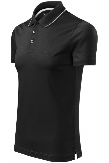 Lacná pánska elegantná polokošeľa mercerovaná, čierna, lacné pánske tričká