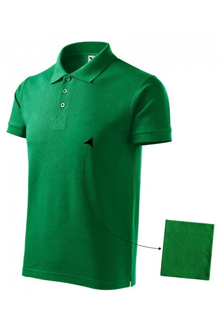 Lacná pánska elegantná polokošeľa, trávová zelená, lacné jednofarebné tričká