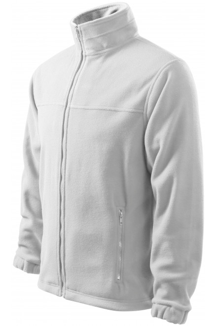 Lacná pánska fleecová bunda, biela, lacné biele mikiny