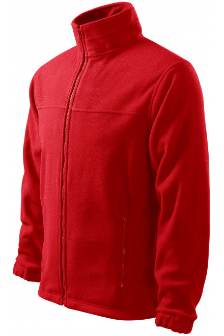 Lacná pánska fleecová bunda, červená