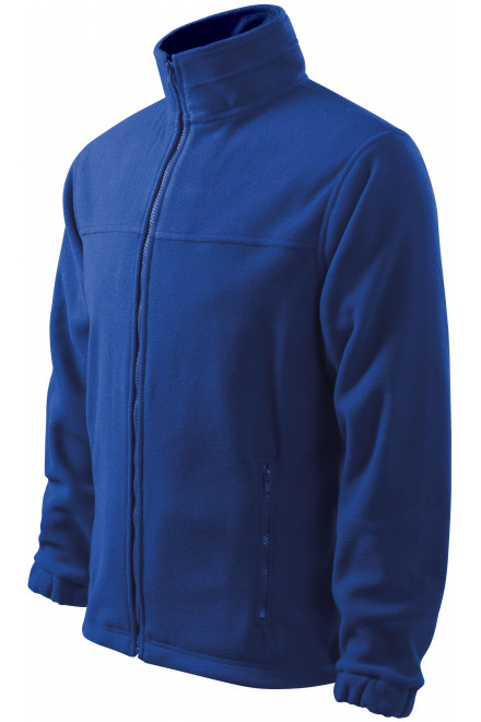 Lacná pánska fleecová bunda, kráľovská modrá, lacné fleecové vesty a bundy