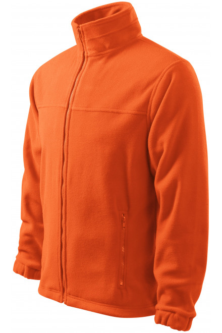 Lacná pánska fleecová bunda, oranžová, lacné pánske mikiny