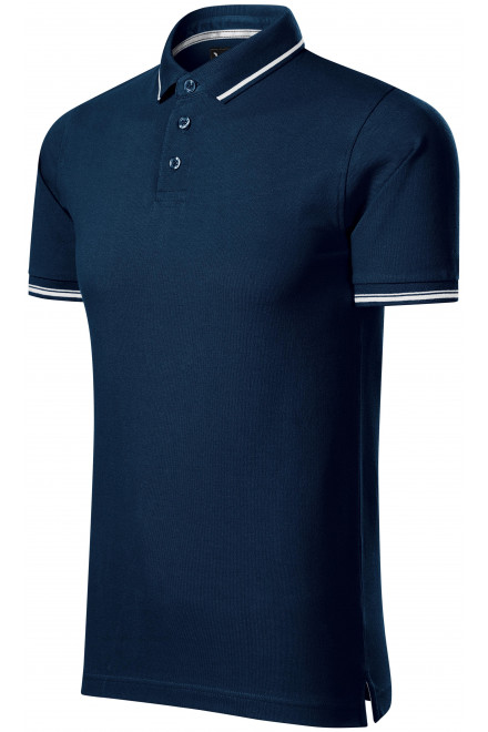 Lacná pánska kontrastná polokošeľa, tmavomodrá, lacné modré tričká
