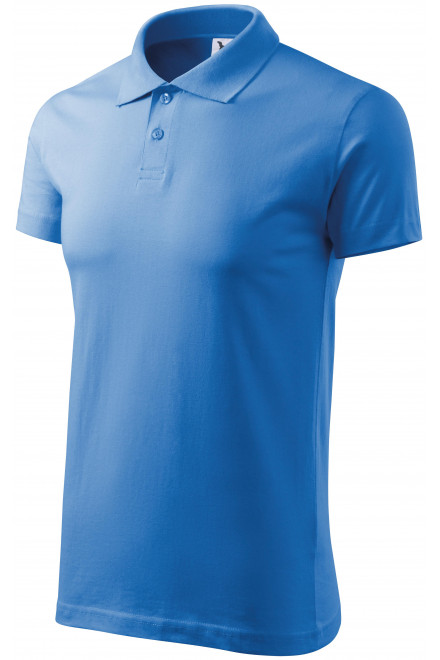 Lacná pánska polokošela jednoduchá, svetlomodrá, lacné modré tričká