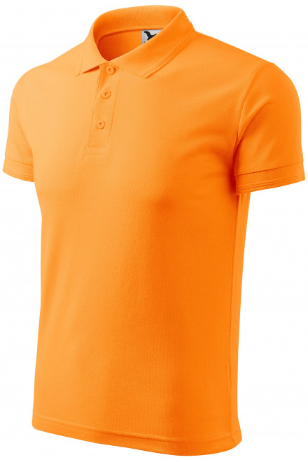 Lacná pánska voľná polokošeľa, mandarínková oranžová, lacné pánske tričká