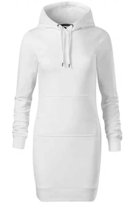 Lacné dámske mikinové šaty - biela, 2XL