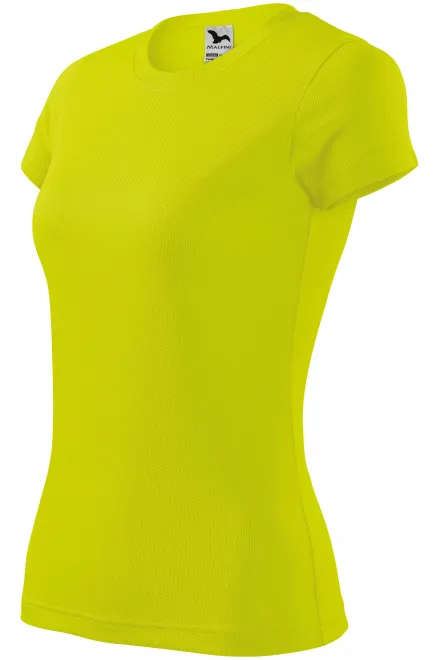 Lacné dámske športové tričko, neónová žltá