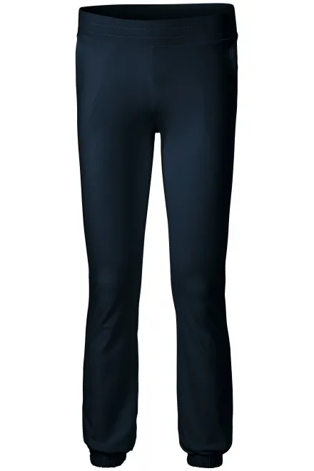 Lacné dámske tepláky s vreckami, tmavomodrá