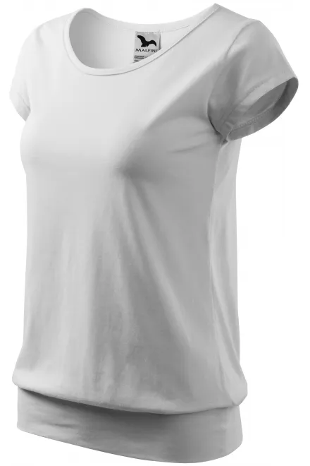 Lacné dámske trendové tričko, biela