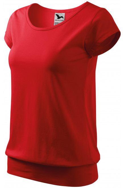 Lacné dámske trendové tričko, červená, lacné dámske tričká