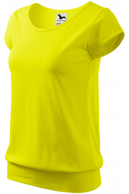 Lacné dámske trendové tričko, citrónová, lacné dámske tričká