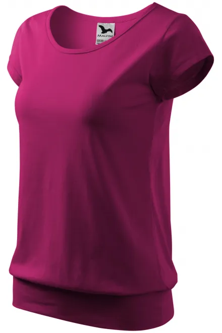 Lacné dámske trendové tričko, fuchsia red