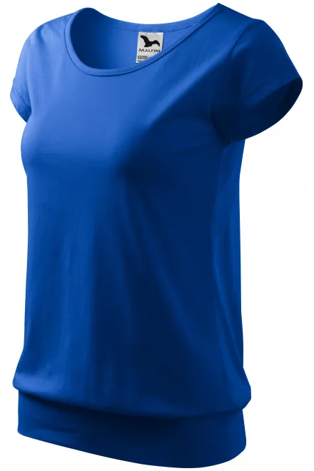 Lacné dámske trendové tričko, kráľovská modrá