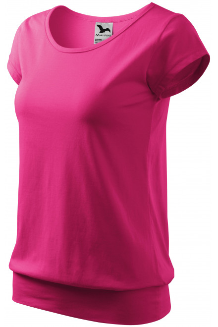 Lacné dámske trendové tričko, purpurová