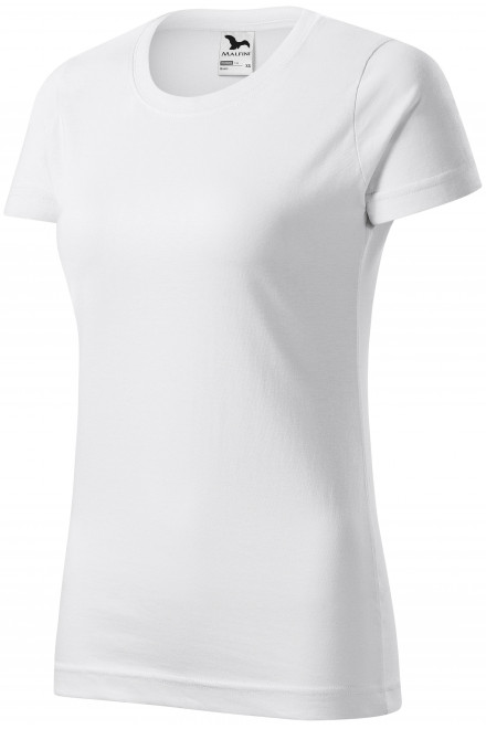Lacné dámske tričko jednoduché, biela, lacné tričká bez potlače