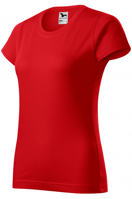 Lacné dámske tričko jednoduché, červená
