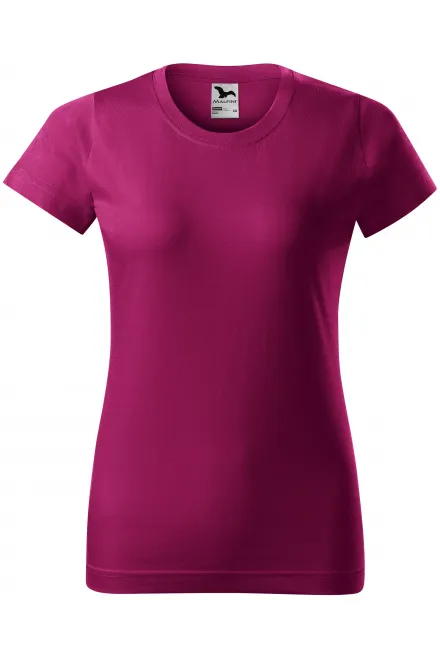 Lacné dámske tričko jednoduché - fuchsia red, XS