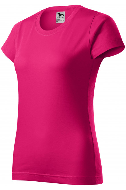 Lacné dámske tričko jednoduché, malinová, lacné ružové tričká