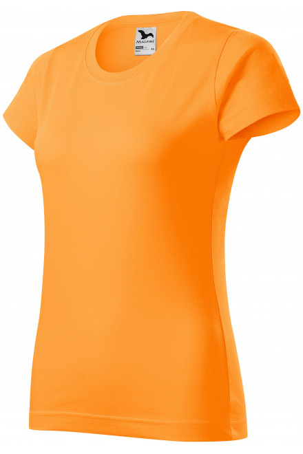 Lacné dámske tričko jednoduché, mandarínková oranžová, lacné dámske tričká