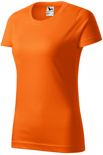 Lacné dámske tričko jednoduché, oranžová, lacné tričká s krátkymi rukávmi