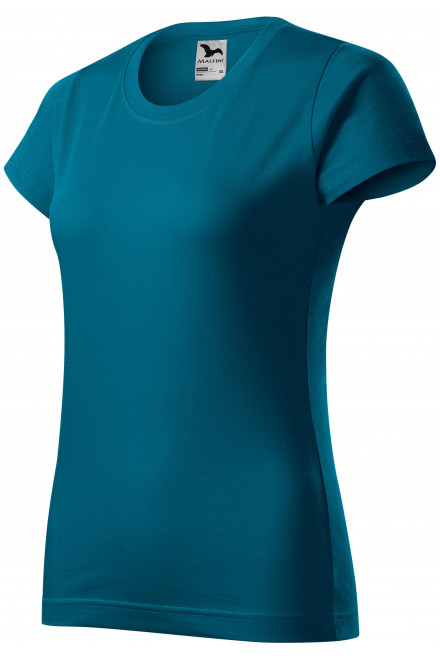 Lacné dámske tričko jednoduché, petrol blue, lacné jednofarebné tričká