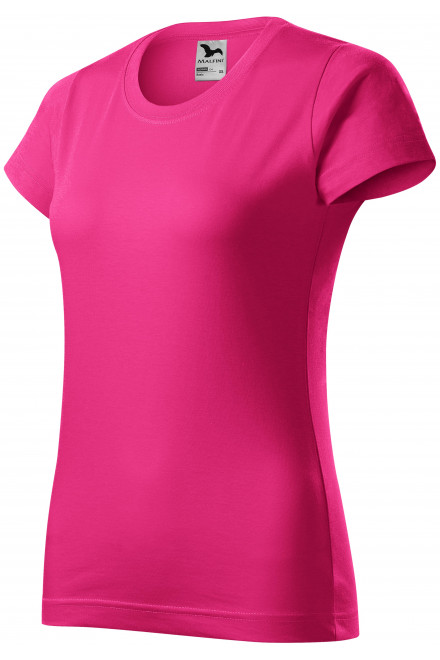 Lacné dámske tričko jednoduché, purpurová, lacné ružové tričká
