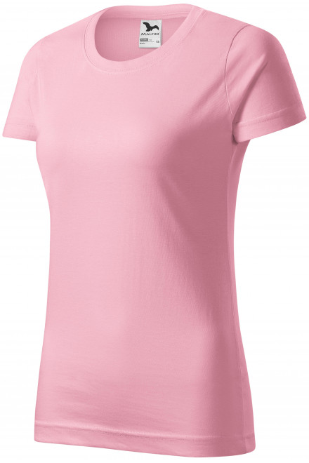 Lacné dámske tričko jednoduché, ružová