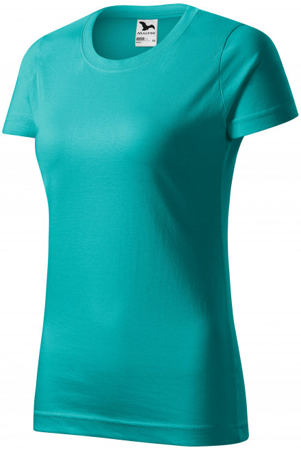 Lacné dámske tričko jednoduché, smaragdovozelená, lacné jednofarebné tričká