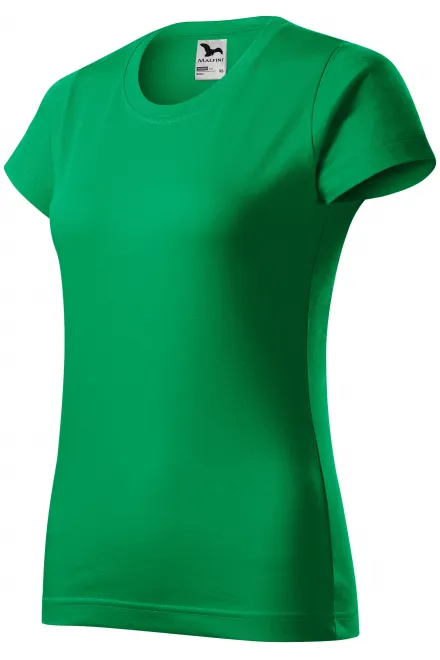 Lacné dámske tričko jednoduché, trávová zelená