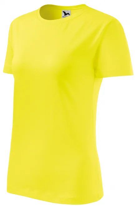 Lacné dámske tričko klasické, citrónová