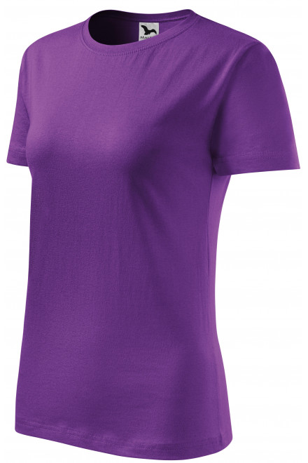 Lacné dámske tričko klasické, fialová, lacné ružové tričká