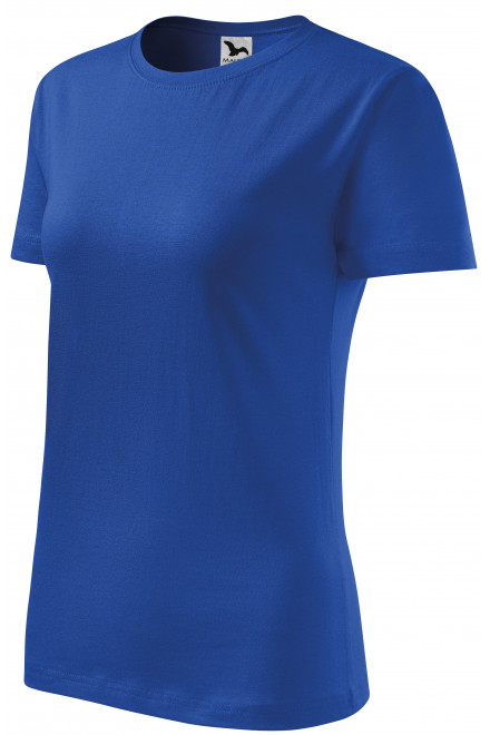 Lacné dámske tričko klasické, kráľovská modrá, lacné tričká s krátkymi rukávmi