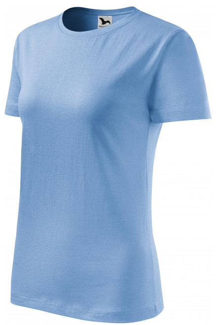 Lacné dámske tričko klasické, nebeská modrá