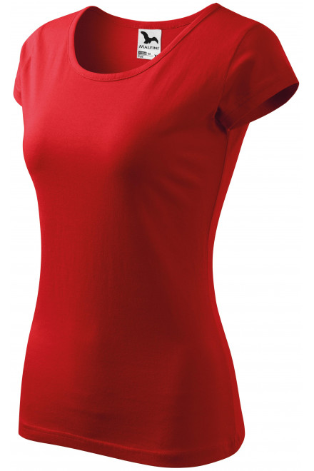 Lacné dámske tričko s veľmi krátkym rukávom, červená