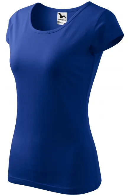 Lacné dámske tričko s veľmi krátkym rukávom, kráľovská modrá