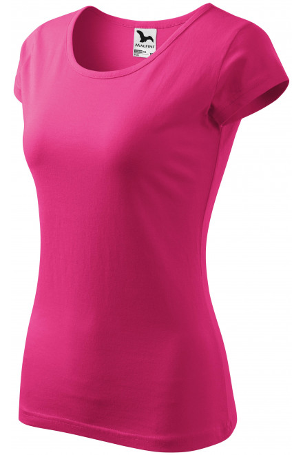 Lacné dámske tričko s veľmi krátkym rukávom, purpurová, lacné bavlnené tričká